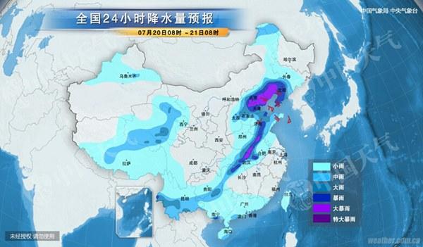 北方多地遭入汛来最强降雨 五省份大暴雨