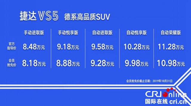 汽车频道【供稿】【资讯】劲享出众 共启多彩生活 新国民神车捷达VS5上市 售84,800-112,800元