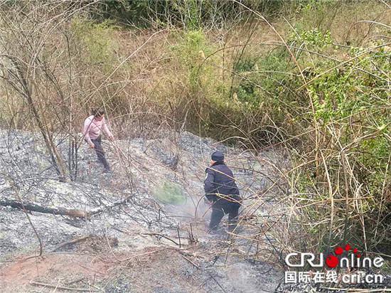 已过审【社会民生】农夫烧杂草引燃荒坡 警民齐心扑救化险为夷