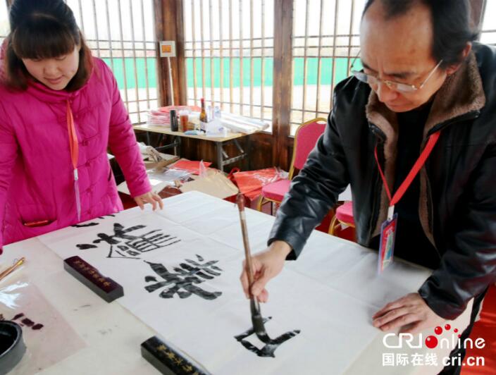 北京平谷春节庙会 文化唱主角