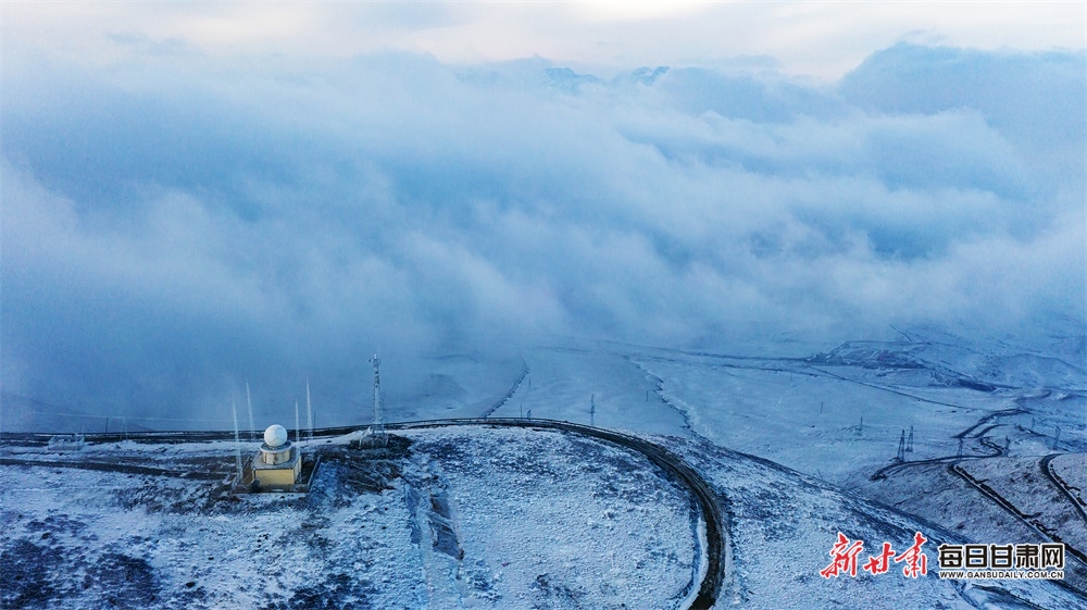 【轮播图】雪山云海相辉映 武威天祝雪景分外美_fororder_3