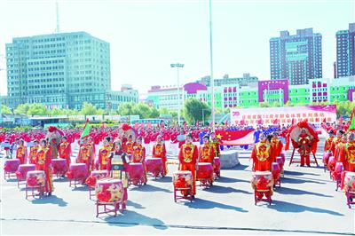 七台河市举行全民健身运动会健身操舞比赛