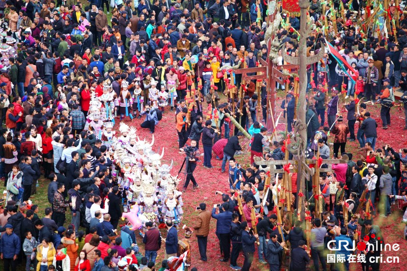 【已过审】【焦点图】【移动端】【旅游文体】【八桂大地、八桂大地-柳州】柳州安太乡举行“十三坡”民俗活动