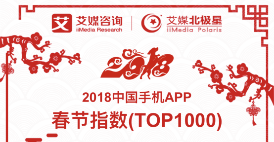 【艾媒北极星】2018中国手机APP春节指数TOP1000！