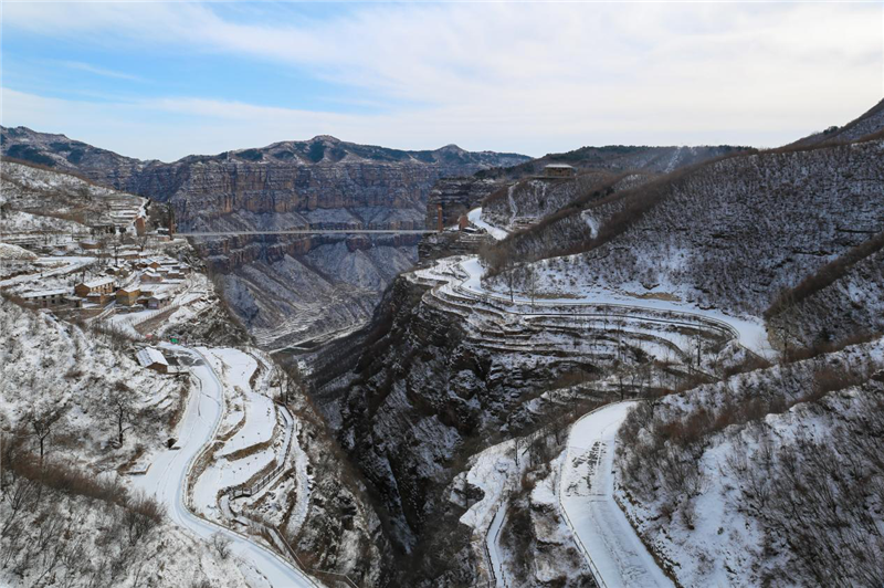 安阳林州：雪后太行大峡谷_fororder_图片5