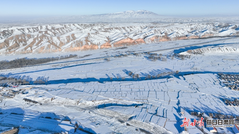 【轮播】张掖：祁连落雪山山美 民乐披银处处景_fororder_5