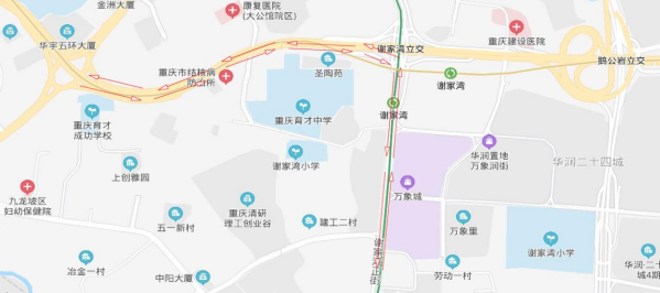 【原创】重庆九龙坡警方提示：注意绕行 今晚起谢家湾立交匝道施工改道_fororder_图片8(1)