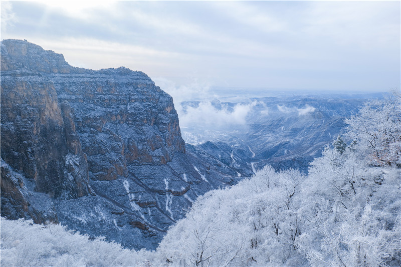 焦作云台山：雪后雾凇云海似仙境_fororder_mmexport1676257242123