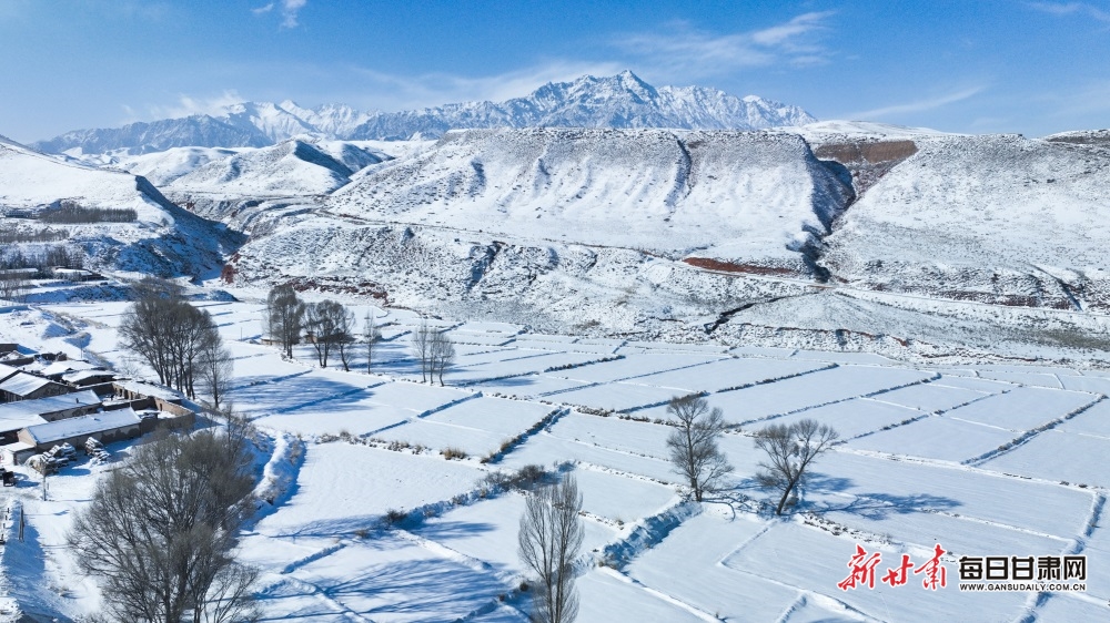 【轮播】张掖：祁连落雪山山美 民乐披银处处景_fororder_2