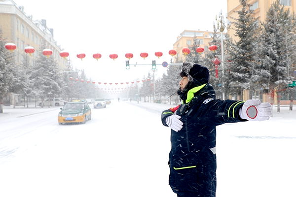 大兴安岭多地迎来春雪