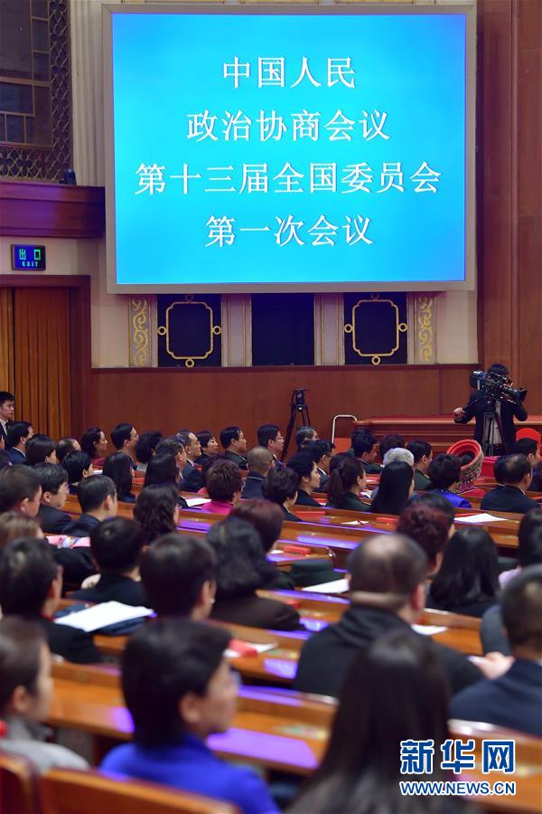 全国政协十三届一次会议举行第四次全体会议