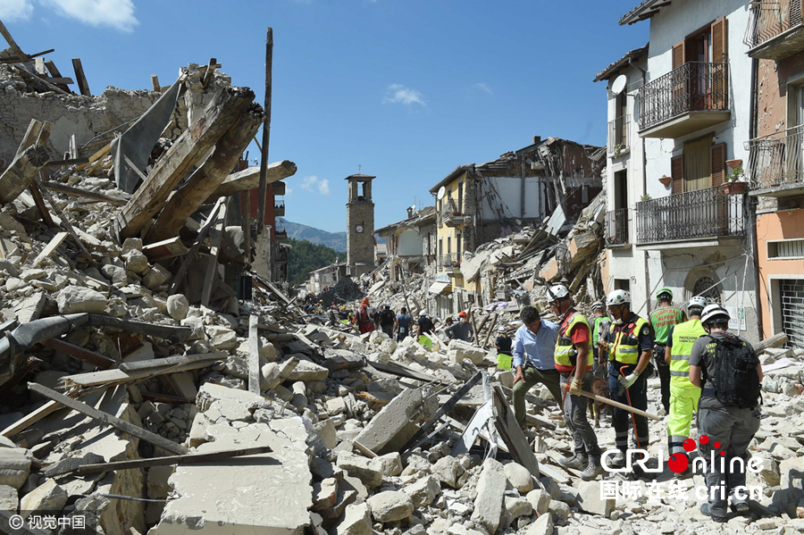 意大利地震死亡人数升至120人 震区仍时有余震