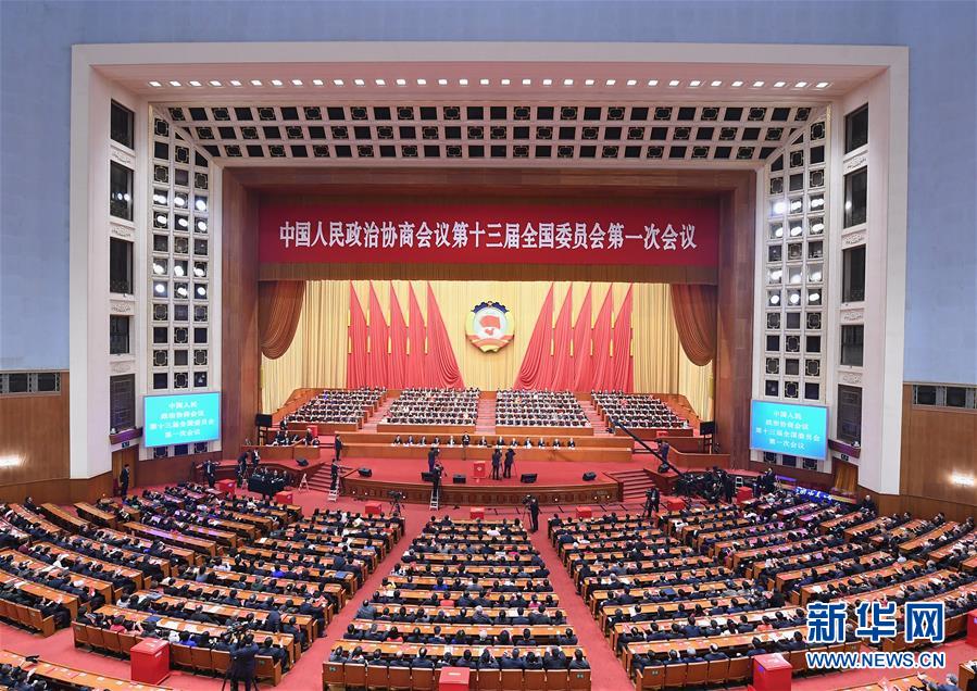 全国政协十三届一次会议举行第四次全体会议