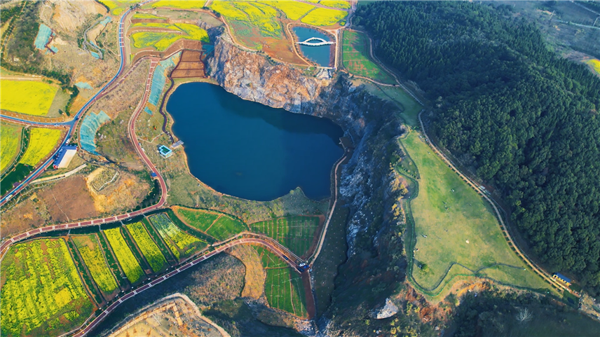 废弃矿山变“生态金山” 武汉江夏灵山开园迎客_fororder_图片2