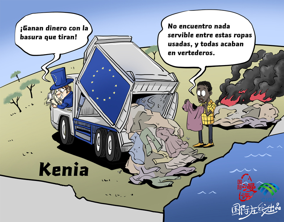 【Caricatura editorial】 Ganan dinero con la basura que tiran_fororder_s西【国际漫评】既扔“垃圾”又挣钱