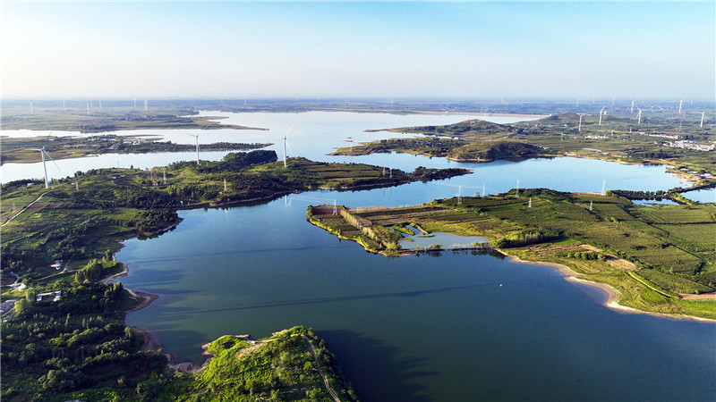 南阳市方城县杨楼镇：湖光山色白鹭湾 产业带动旅游兴_fororder_燕山水库环绕白鹭湾 摄影 权兆阳