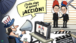 【Caricatura editorial】"¡Todo debe seguir el guion!"