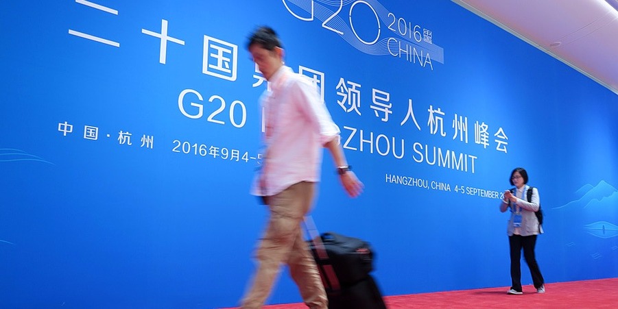 G20峰会新闻中心：那些匆匆的身影