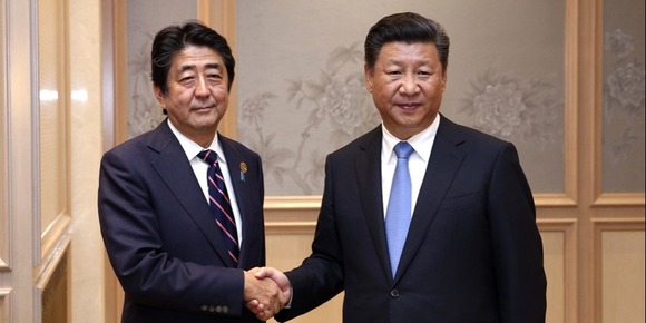 习近平会见日本首相安倍晋三