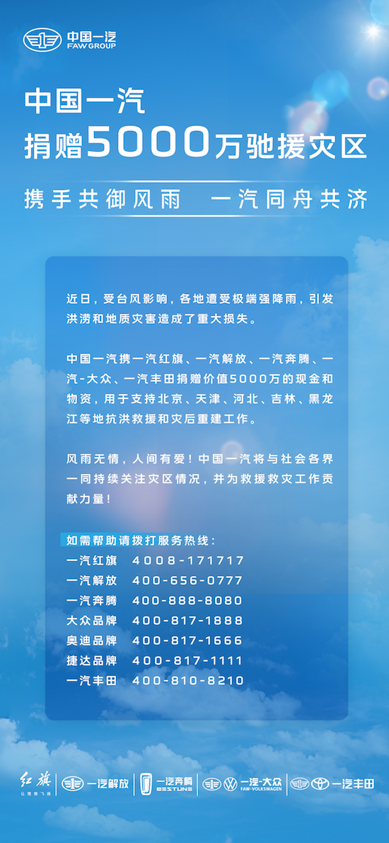 勇担央企社会责任 中国一汽捐赠5000万支持灾区救援重建_fororder_image001