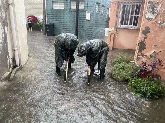 向雨而行 泰州海陵城中街道这支“橄榄绿”步履不停_fororder_图片 2