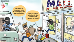 【Actualité en caricatures】Le "zéro dollar shopping" à l'américaine ne peut tout simplement pas s'arrêter!