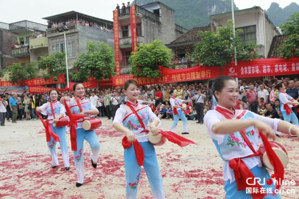 【唐已审】【原创】【八桂大地、八桂大地-崇左】【移动端】【旅游文体】崇左大新县宝圩欢度观音诞侬垌节