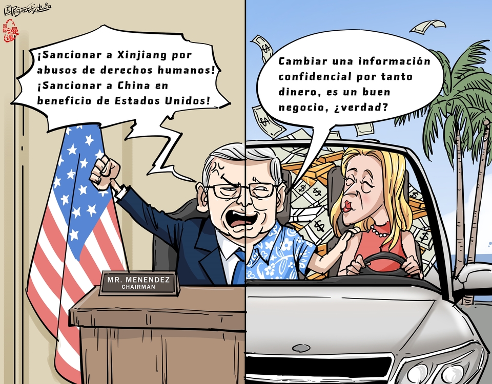 【Caricatura editorial】 “Luchador por la justicia” VS “barra de oro Bob”_fororder_金条鲍勃 西