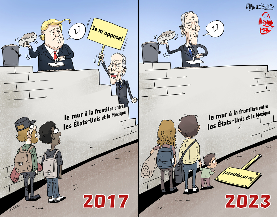 【Actualité en caricatures】Dire une chose et en faire une autre_fororder_S法【国际漫评】出尔反尔