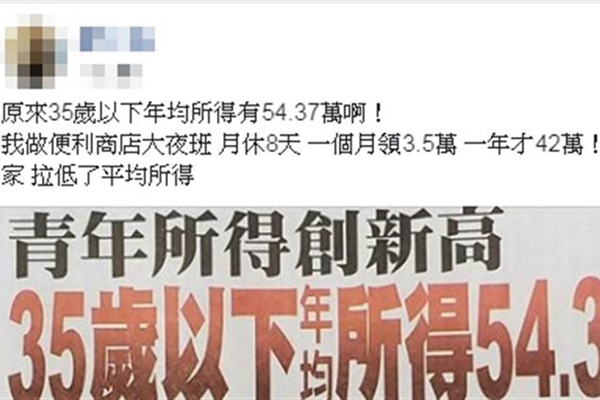 台湾35岁以下年收入54.37万？ 网友酸了