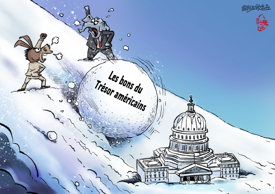 【Actualité en caricatures】L'effet boule de neige de la dette_fororder_债务雪球（法）