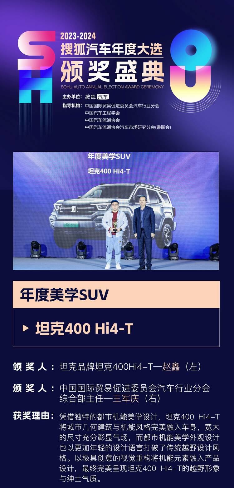 【汽车频道 资讯+移动端资讯】2023年"卷王们"都是谁? 2023-2024搜狐汽车年度大选颁奖盛典37项大奖揭晓