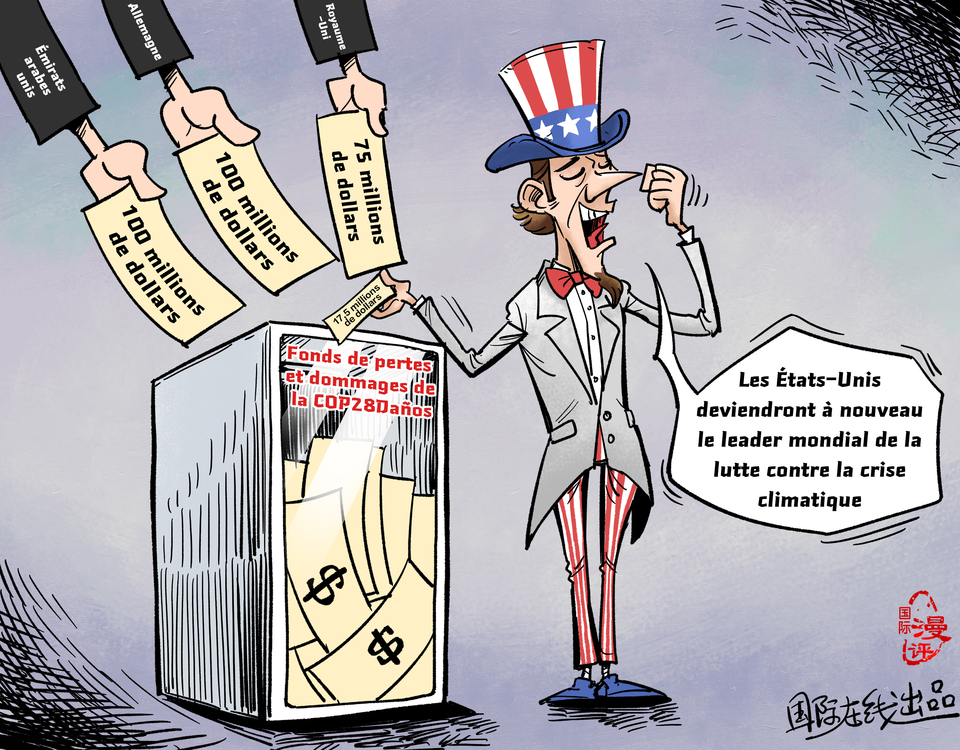 【Actualité en caricatures】Dire des paroles fortes, agir faiblement_fororder_法语