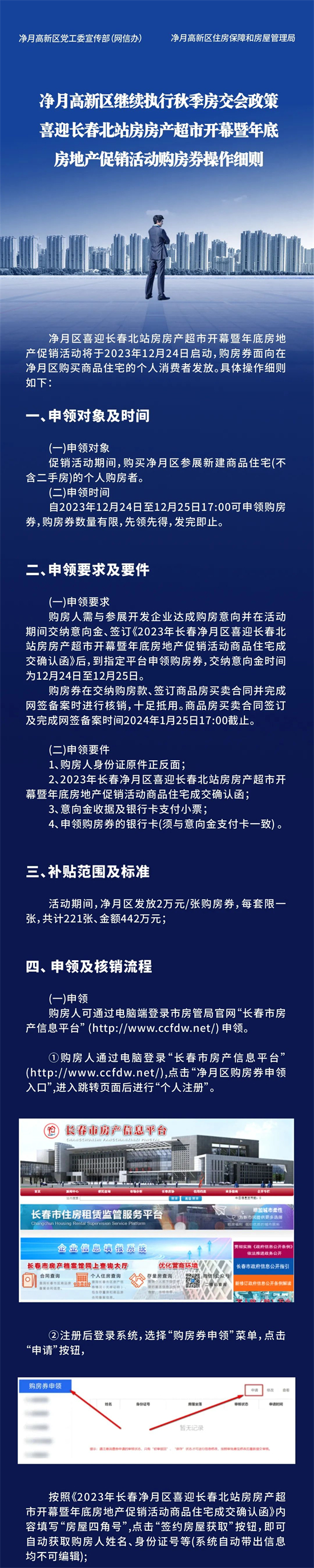 长春净月高新区举行年底房地产促销活动发放价值442万元购房消费券_fororder_购房券操作细则长图1