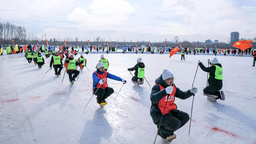 兴凯湖冰爬犁大赛 嗨乐冰雪季