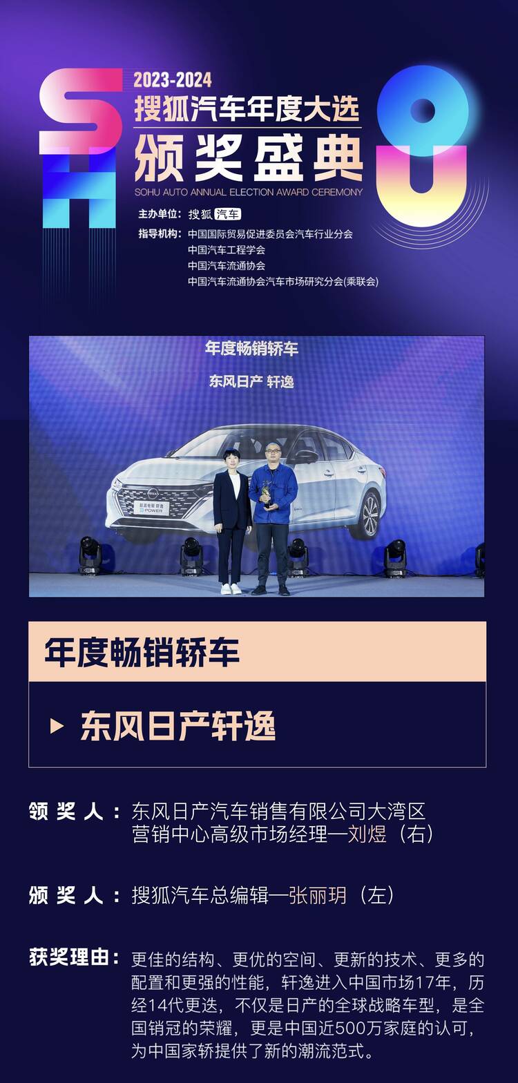 【汽车频道 资讯+移动端资讯】2023年"卷王们"都是谁? 2023-2024搜狐汽车年度大选颁奖盛典37项大奖揭晓