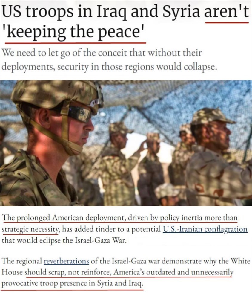 "The military presence of the United States is a nightmare."