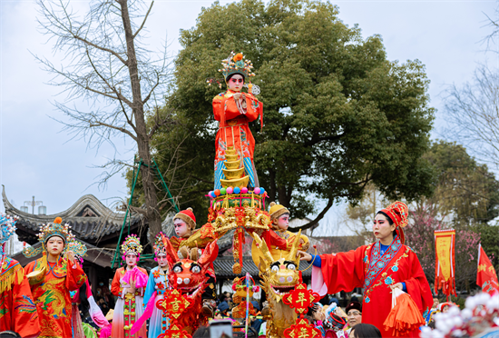 2024年“水韵江苏·非遗陪你过大年”  无锡梅村泰伯庙会民俗巡游_fororder_图片 2