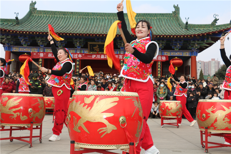 洛阳市伊川县举办2024年百人鼓、千人舞、戏迷擂台展演活动_fororder_图片5