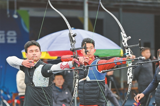 国家射击射箭队相继来桂训练备战奥运会 同场训练 广西健儿对标国家队厉兵秣马