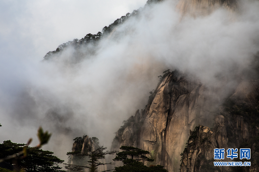 四月黄山现云海 不管晴雨冬和夏