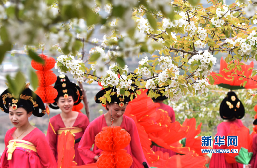 以花会友 第三届高原梨花旅游节在甘肃临夏和政开幕