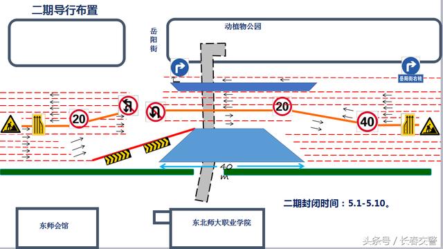 长春亚泰大街跨解放大路桥单幅封闭施工