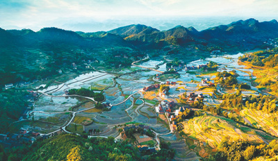 重庆梁平：春水润田园