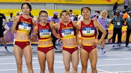 全力冲刺！中国田径女子4X100米接力队力拼奥运资格