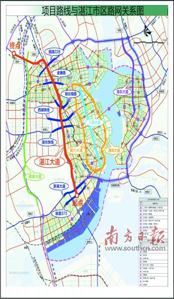 湛江首条城市快速干线湛江大道开建