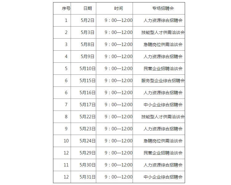 【今日看点】西安5月有29场免费招聘会 求职者看这里