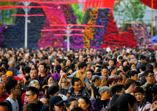 【聚焦重庆】花博会余温未减 市民赏花展笑颜