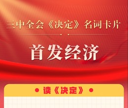 三中全会《决定》名词卡片天天学：首发经济