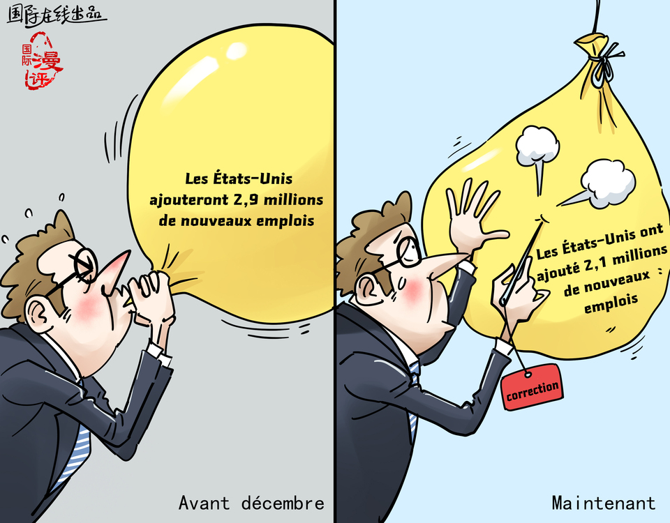 【Actualité en caricatures】 Maîtrise parfaite_fororder_S法语国际漫评收入自如